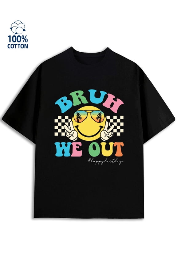 Happy Vibes Tee Mens funny humor black Spring and summer outdoor wear wife husband Trendy Unisex Shirt Short Sleeve tshirts Retro Unisex Shirt Short Sleeve tshirts