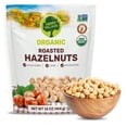 thumbnail image 1 of Happy Village Organic Roasted Hazelnuts, 16 oz Resealable pack, Unsalted Turkish Filberts, Kosher, Non-GMO, Gluten Free Organic Filbert Nuts, 1 of 6