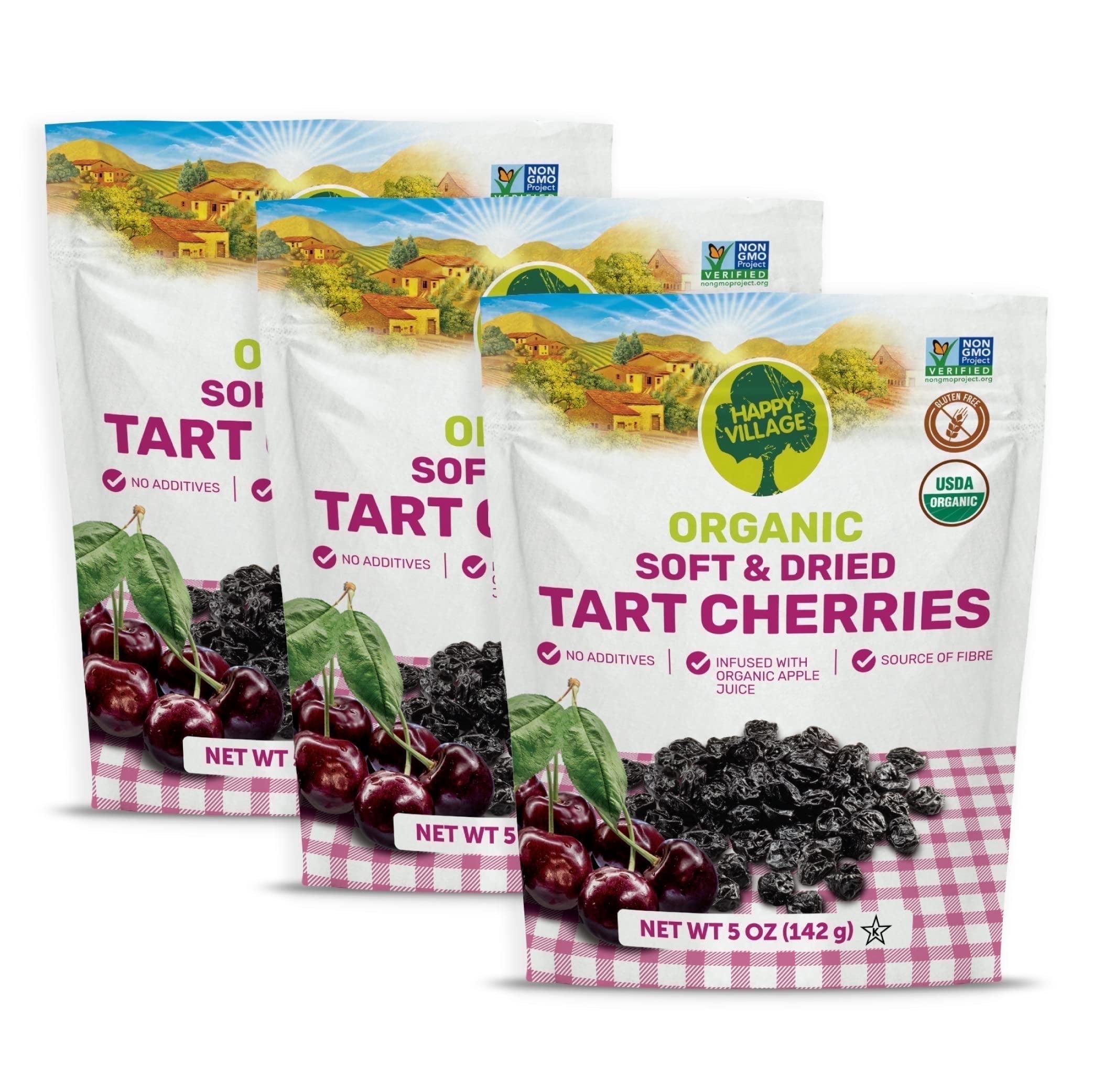Happy Village Organic Dried Fruit Mix –Apricots, Figs