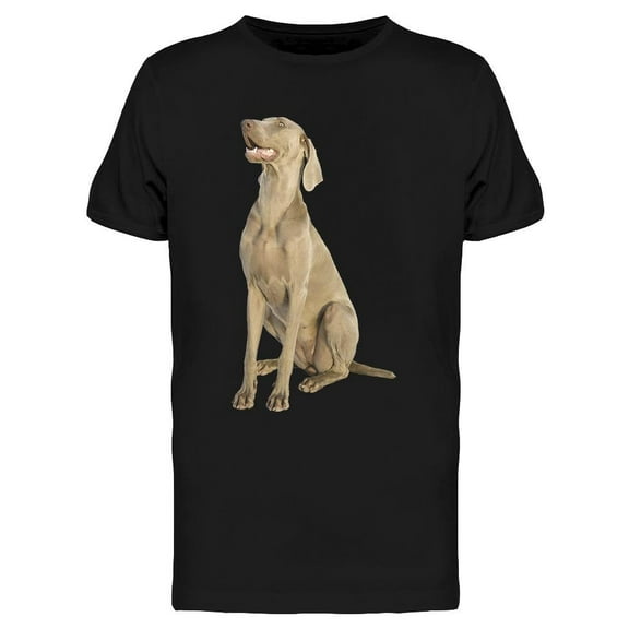 Happy Weimaraner: Portrait T-Shirt Men -Image by Shutterstock, Male Medium