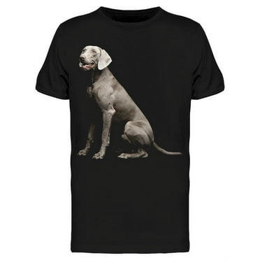 Happy Weimaraner Posing T-Shirt Men -Image by Shutterstock, Male Medium