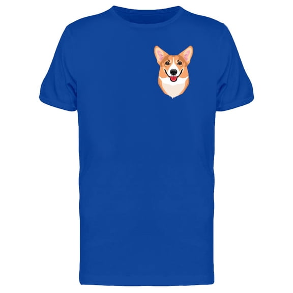 Happy Welsh Corgi Upperside T-Shirt Men -Image by Shutterstock, Male Small