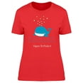 thumbnail image 1 of Happy Whale Cartoon T-Shirt Women -Image by Shutterstock, Female XX-Large, 1 of 2