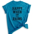 thumbnail image 1 of Happy When It Rains T-shirt, Unisex Women's Men's Shirt, Goth Girl Shirt, Goth Shirt, Heather Blue, X-Large, 1 of 6
