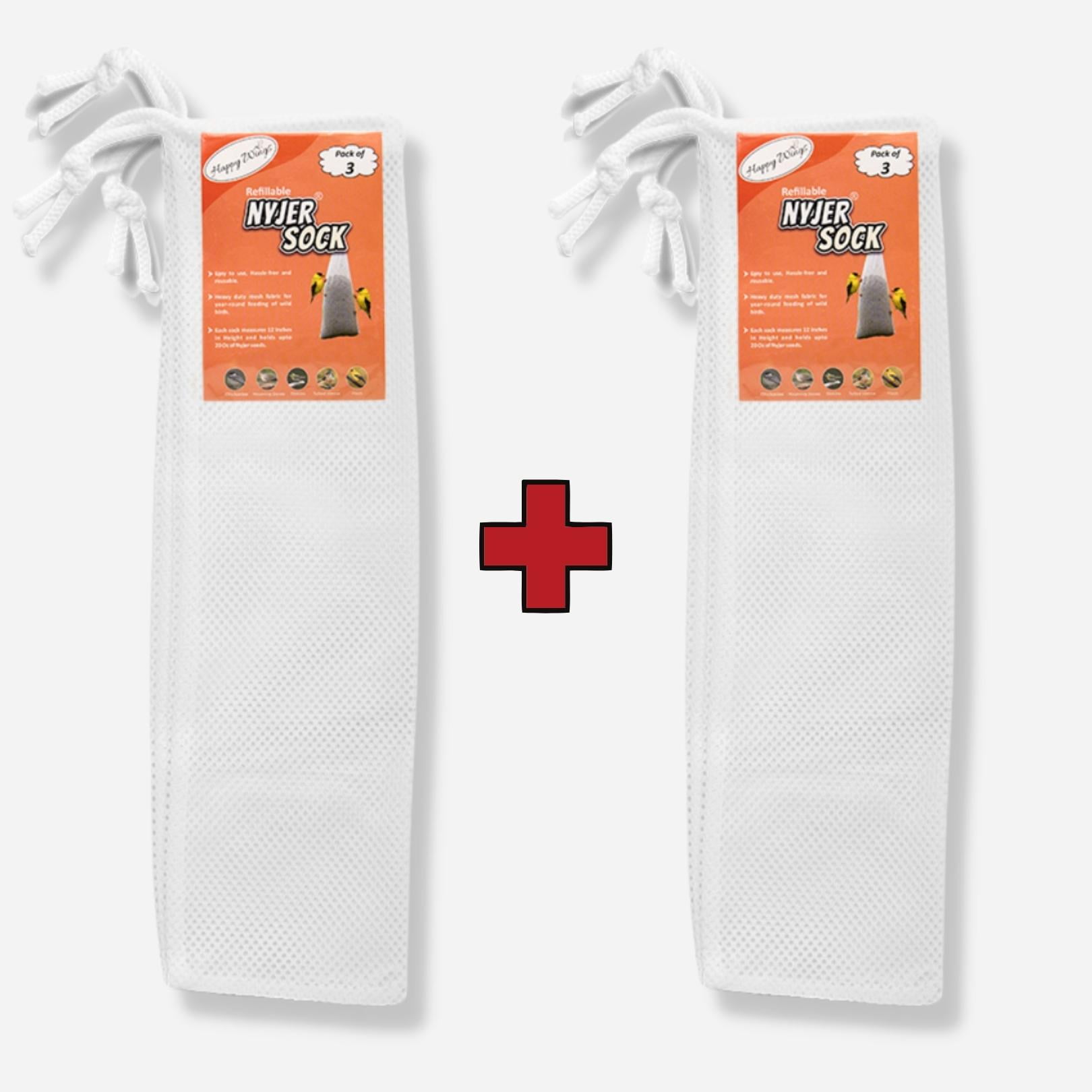 Happy Wings Refillable Nyjer/Thistle Seed Mesh Sock Type Bird Feeder