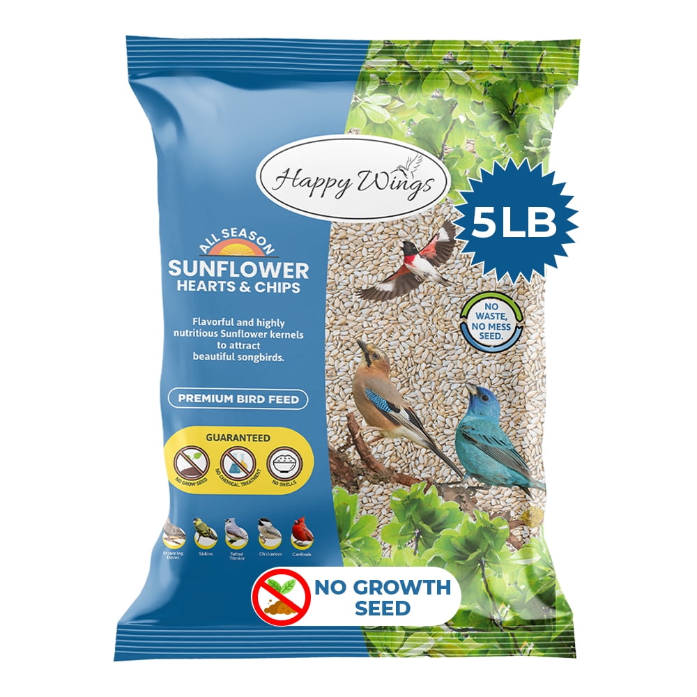 Happy Wings Sunflower Hearts & Chips, Sunflower Kernels, Wild Bird Feed