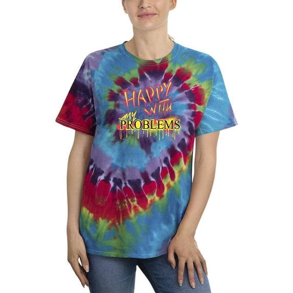 Happy With My Problems Tie Dye Spiral Women -Image by Shutterstock, Female Medium