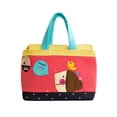 thumbnail image 1 of [Happy With You] Embroidered Applique Fabric Art Tote Bag / Shopper Bag (9.3*7.2*4.2), 1 of 5