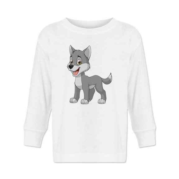 Happy Wolf Long Sleeve Toddler -Image by Shutterstock,  4 Toddler