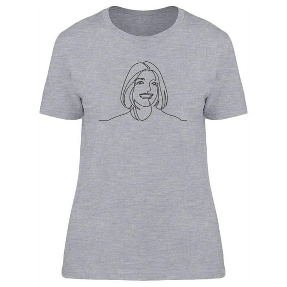Happy Woman Portrait T-Shirt Women -Image by Shutterstock, Female Small