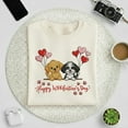 thumbnail image 1 of Happy Woofentine’s Day Embroidery Sweatshirt, Cute Dog Lover Valentine Embroidery Sweatshirt, Puppy Heart Balloons Sweatshirt, 1 of 4