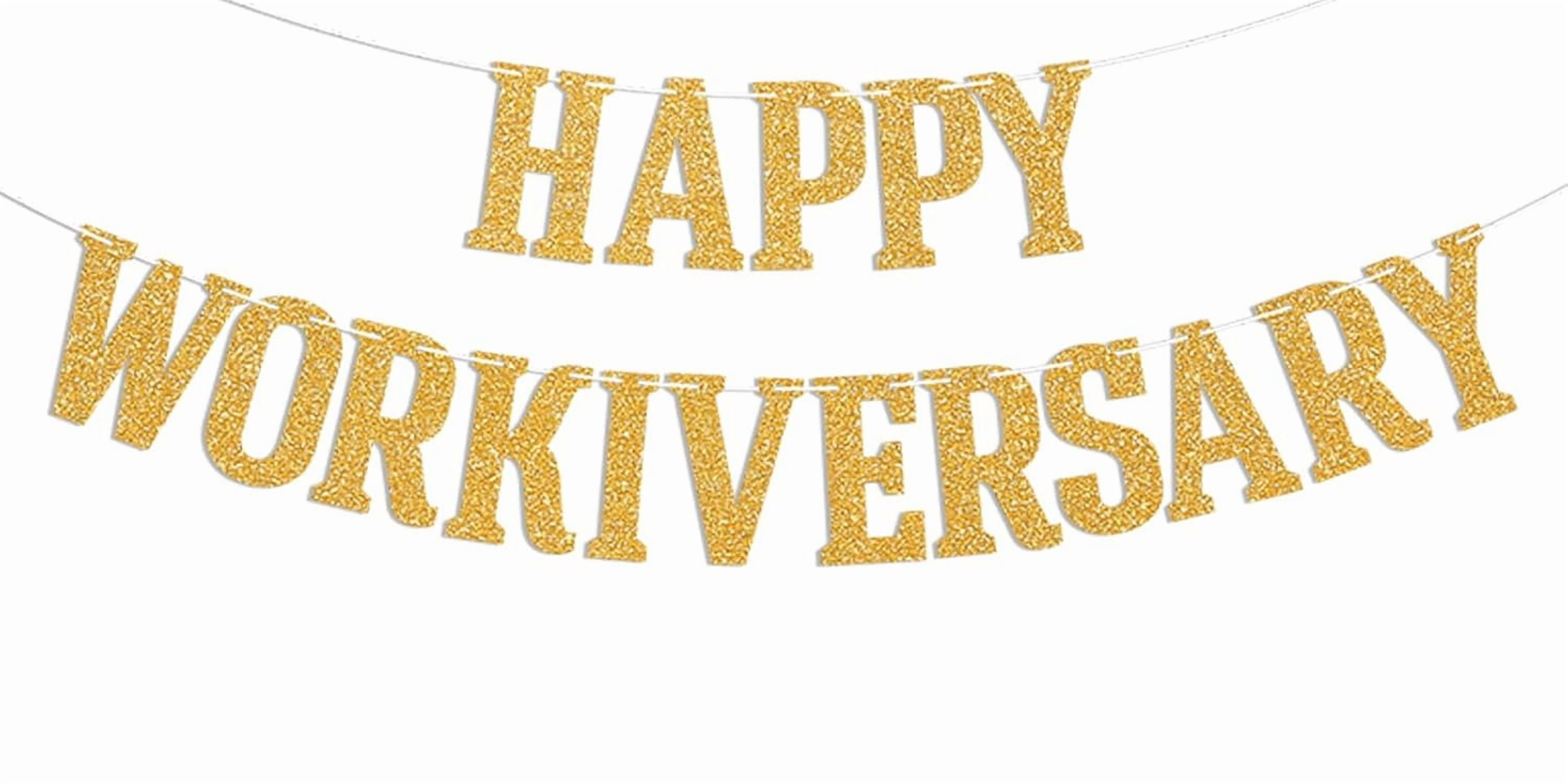 Happy Workiversary Banner, Work Anniversary Decorations, Work Party ...