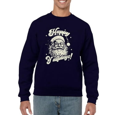 Happy Y'allidays Santa Holiday Men's Sweatshirt