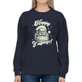 thumbnail image 1 of Happy Y'allidays Santa Holiday Women's Sweatshirt, 1 of 4