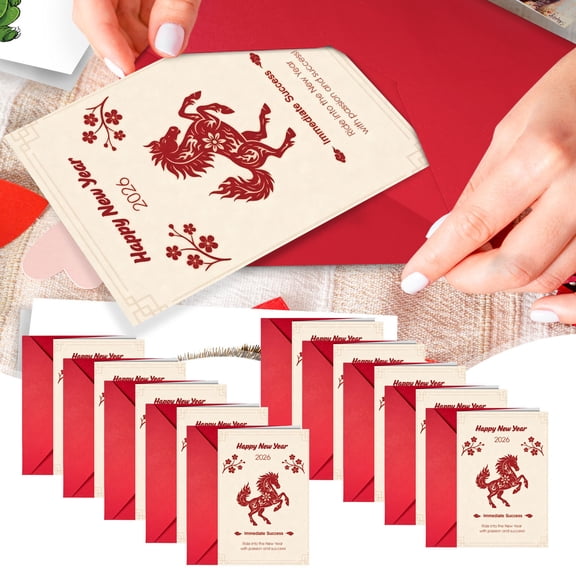 Happy Year Greeting Card With Success At Once