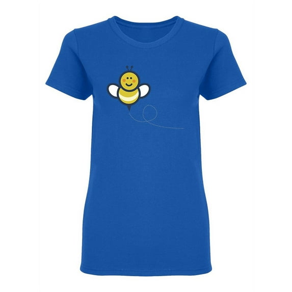Happy Yellow Bee Shaped T-Shirt Women -Image by Shutterstock, Female Medium