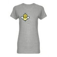 thumbnail image 1 of Happy Yellow Bee Shaped T-Shirt Women -Image by Shutterstock, Female Small, 1 of 2