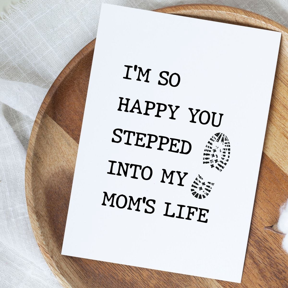 Stepped Inside Happy You Stepped Into My Mom's Life Greeting Card – Heartfelt Message ...