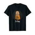 thumbnail image 1 of Happy Zen little baby Buddha tee shirt Mandala Tee gift idea Vintage Men T-Shirt, 1 of 5