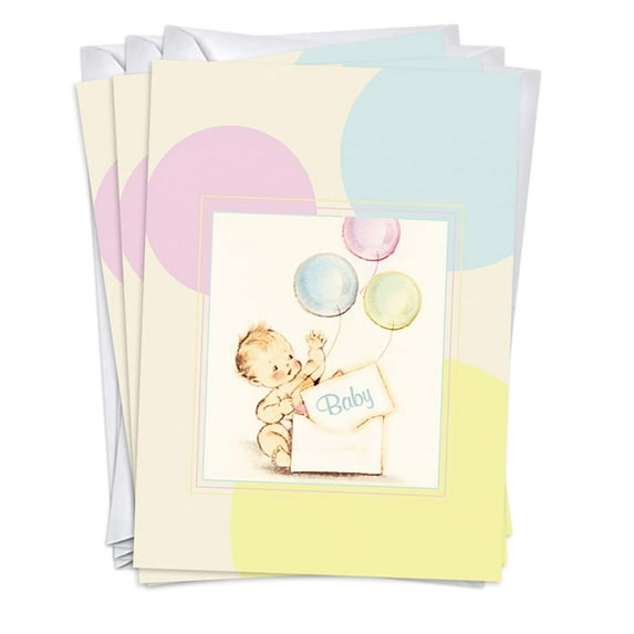 Happy and Wonderful New Baby Shower Greeting Cards | 1 Pack Single (5x7)