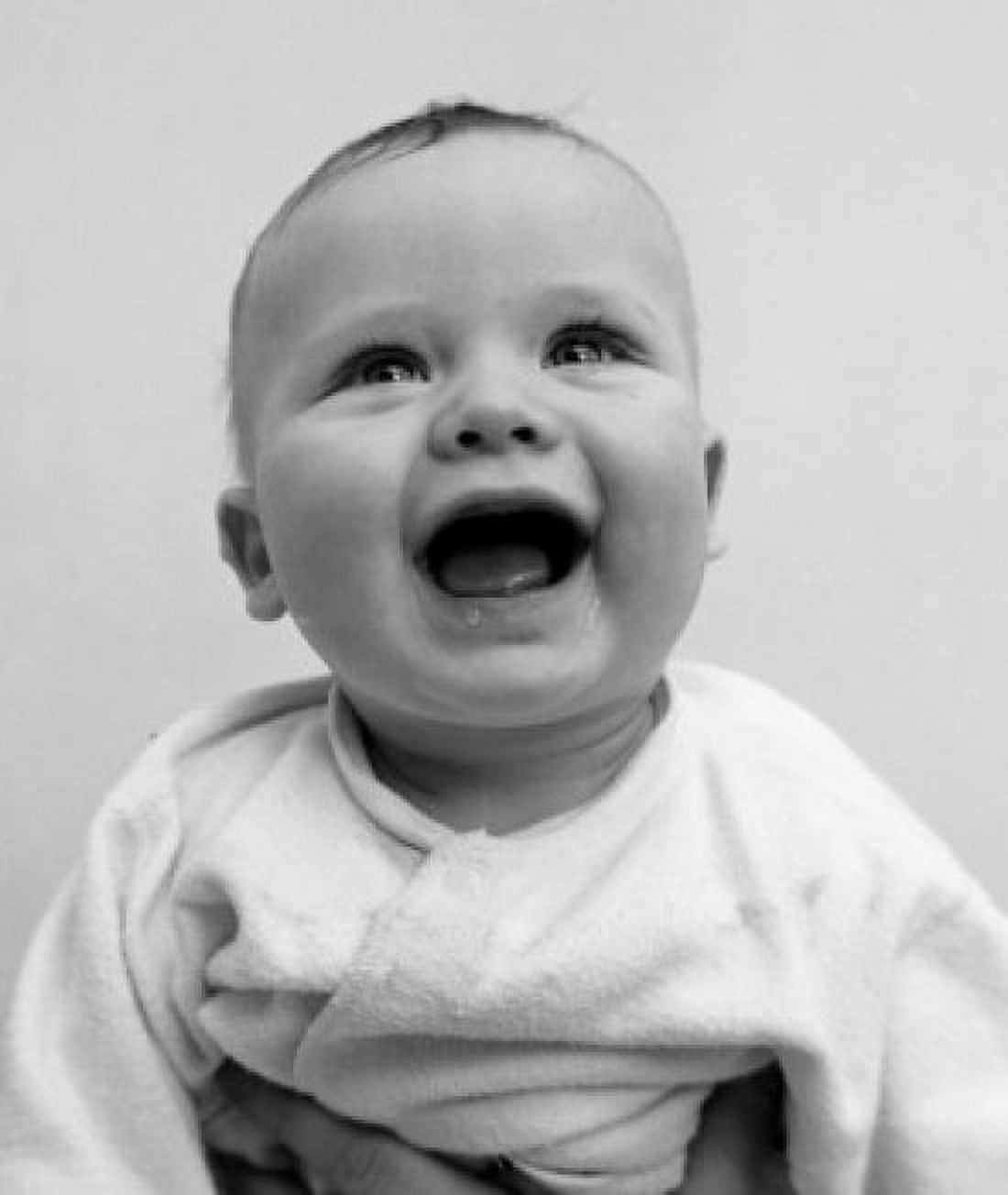 Happy baby with mouth wide open Canvas Art - (24 x 36)