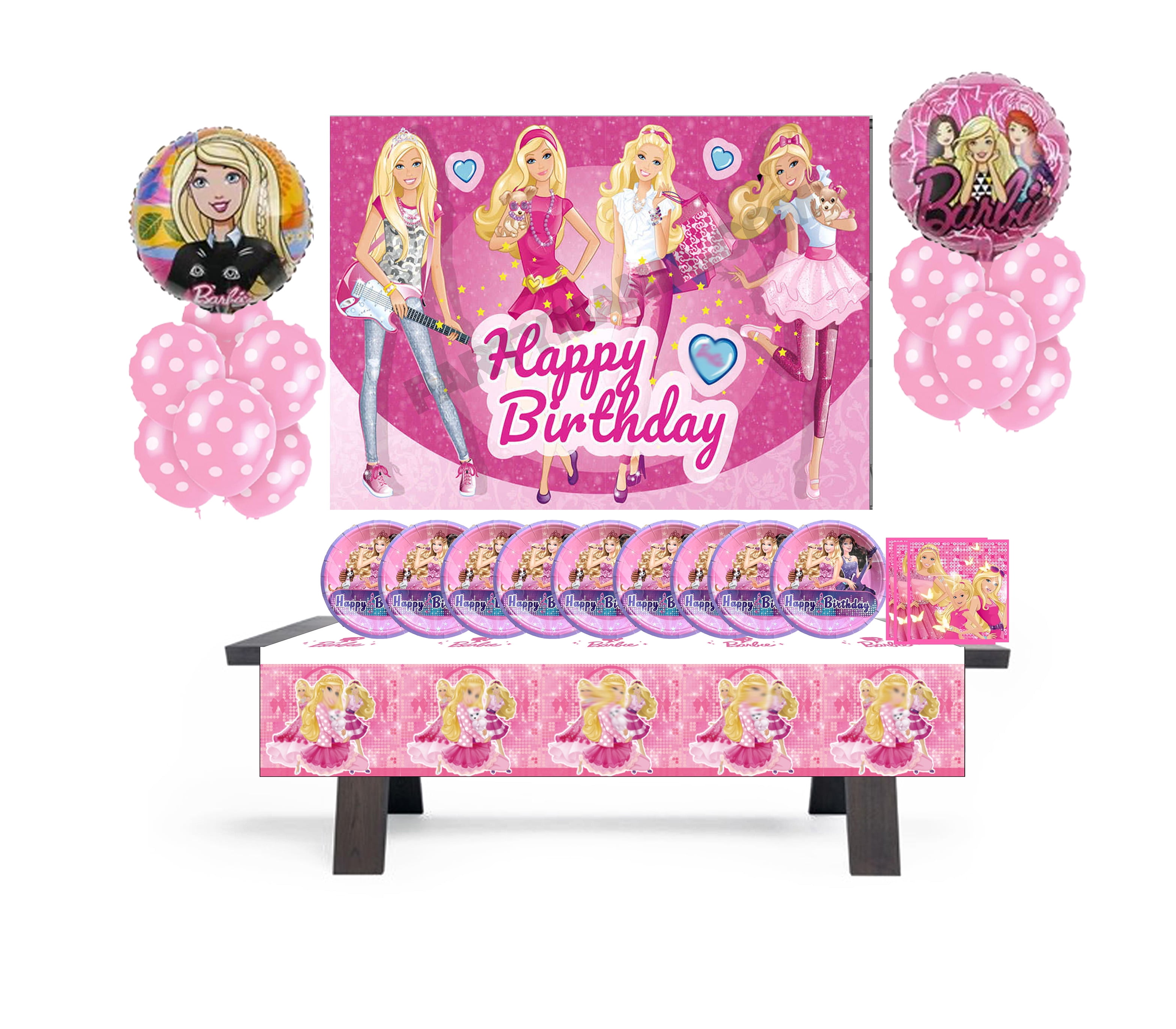 Personalised Barbie Banner Birthday Party Decorations Any Name Age