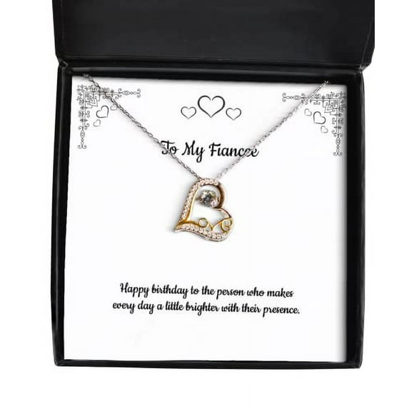 Happy birthday to the person who makes every day a little. Fiancee Love Dancing Necklace, Joke Fiancee Gifts, Jewelry For , , Funny fiancee gift, Funny engagement gift, Funny wedding gift, Humorous
