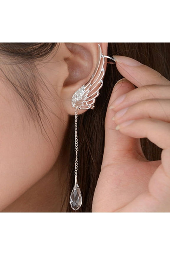 1 Pair Elf Ear Cuffs, Silver Pearl Beads Earring Handcraft for Filigree Fairy Elven Cosplay Fantasy Costume