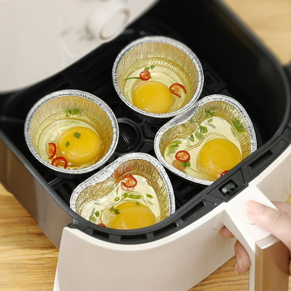 Happy date 20Pcs Aluminum Foil Ramekins Little, Foil Cups Ramekins Muffin Cups Durable Quality Disposable Ramekins, Disposable Baking Cups