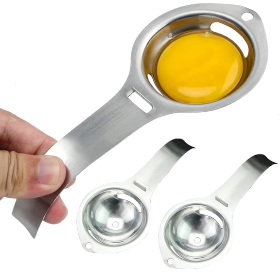 Happy date 2Packs Egg Separator Egg Yolk White Filter Food Grade Egg Divider Stainless Steel Egg Sieve Kitchen Gadget Cooking/Baker Tool Egg Extractor