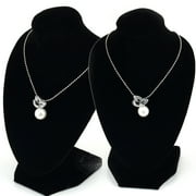 Happy date 2Packs Jewelry Bust, Necklace Mannequin Display Stand for Store Retail, Closet Organization