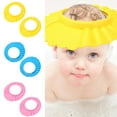 thumbnail image 1 of Happy date 4Packs Baby Shower Cap Adjustable Bathing Shampoo Hat with Ear Protection, Baby Shower Cap Protect Your Baby Eyes Children Wash Hair Foam Shield Hats-8.27" x 5.12", 1 of 1