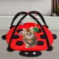 thumbnail image 1 of Happy date Cat Activity Center- Interactive Play Area Station for Cats, Kittens with Fleece Mat, Hanging Toys, Foldable Design for Exercise, Napping, 1 of 7