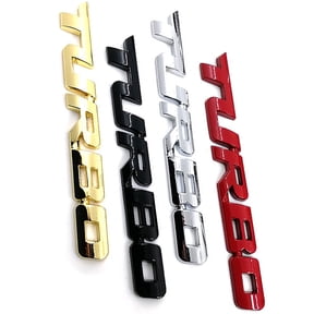 Happy date Cool 3D Alloy Metal Letter Turbo Car Motorcycle Emblem Badge Sticker Decal Decor