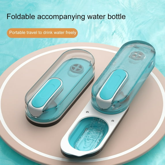 Happy date Dog Water Bottle, Leak Proof Portable Puppy Water Dispenser with Drinking Feeder for Pets Outdoor Walking, Hiking, Travel, Food Grade Plastic