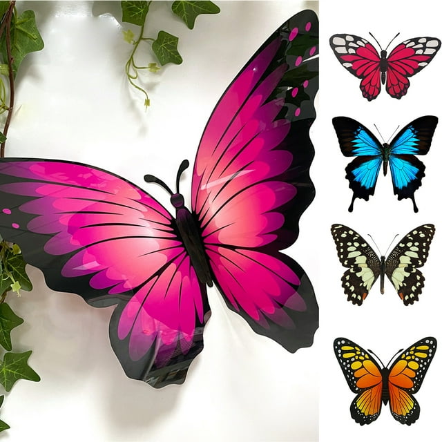 Happy date Giant Butterfly Wall Stickers Decor,3D Large Butterflies