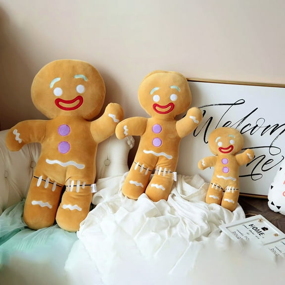 Happy date Gingerbread Man Stuffed Animals and Plush Toys, Brown