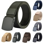 NONE Happy date Men Belt Nylon Belt Webbing Canvas Outdoor Web Belt with Plastic Buckle