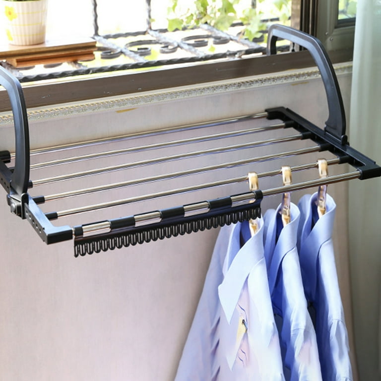Happy date Portable Clothes Drying Rack for Balcony Railings