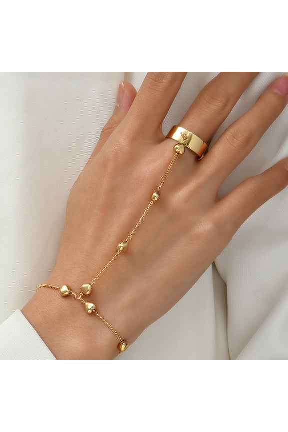 Ring Bracelet Hand Chain, Greek Goddess Jewelry Accessories for Women,adjustable wrist length