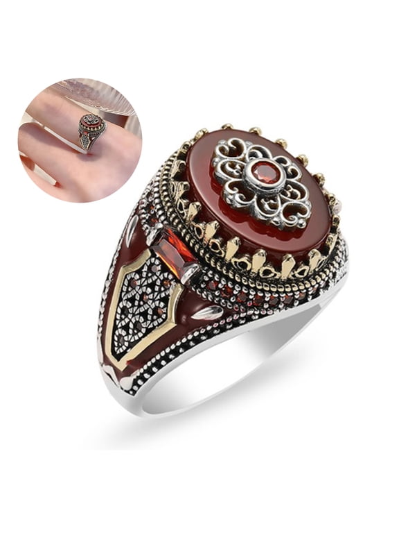 Solid Viking Celtic/Nautical Compass/Thor's Hammer Ring Can Engrave Rune Spirit Rings Stainless Steel