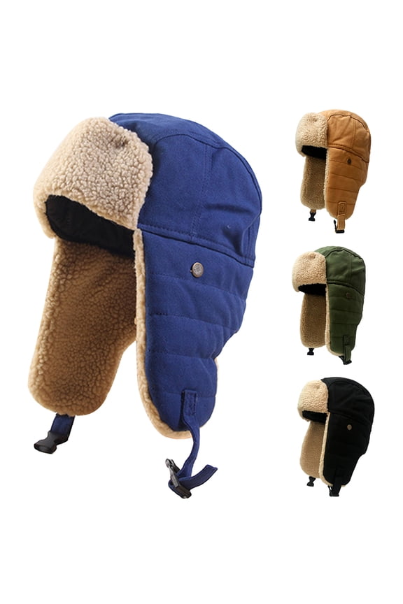 Winter Trapper Hat for Men Women Warm Russian Hunting Hats Skiing Cap