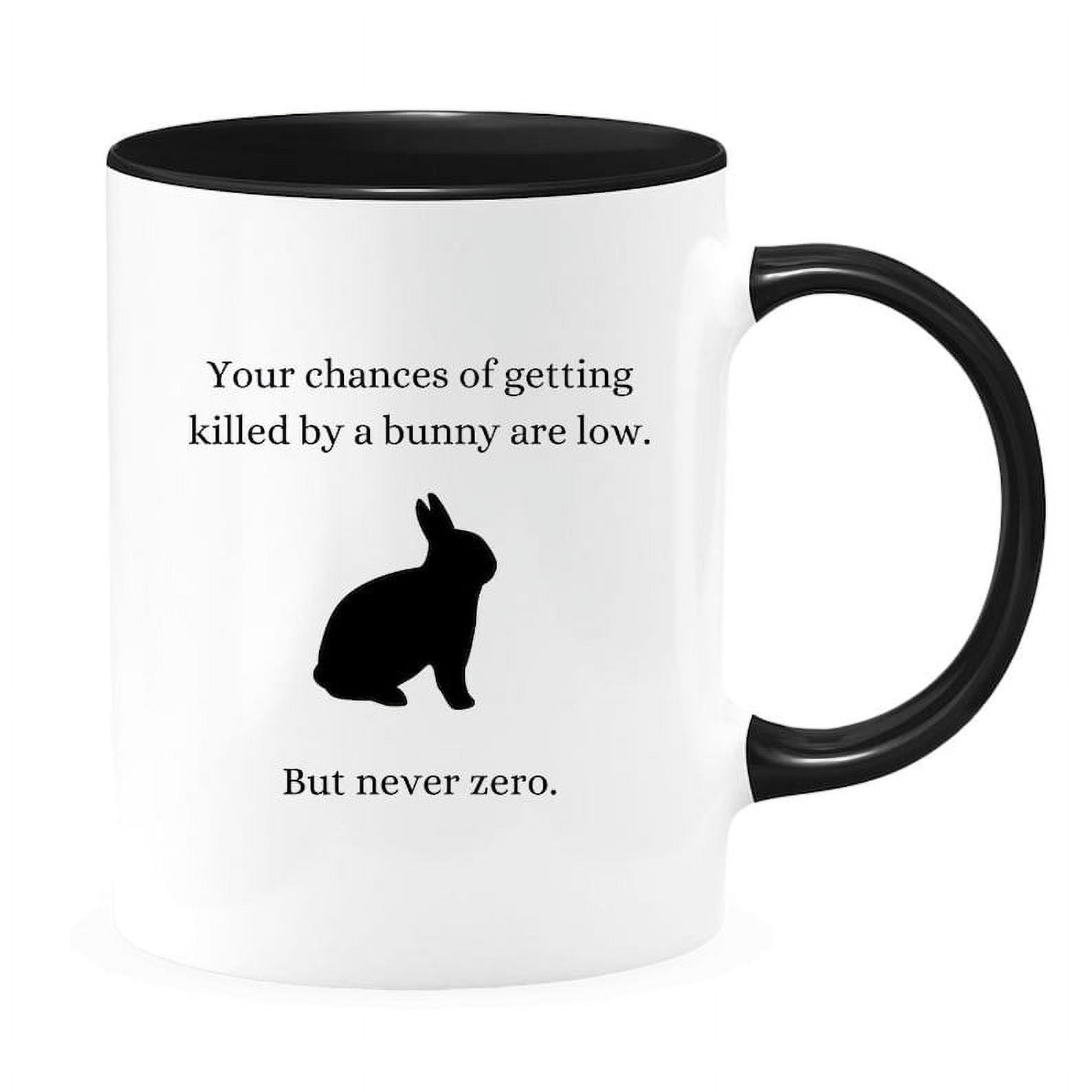 Happy easter cute bunny coffee mug, pet lover gift, Easter funny rabbit