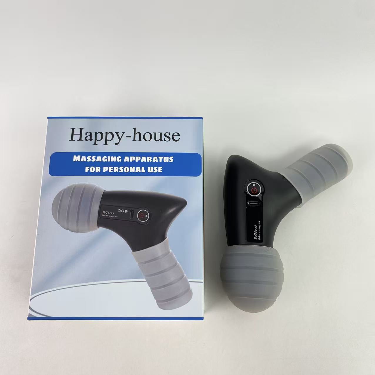 Happy-house Massaging apparatus for personal use,Massage Gun, Small Travel Tool, Massage Gun Deep Tissue,Percussion Handheld Portable Muscle Massager Tool (Black)