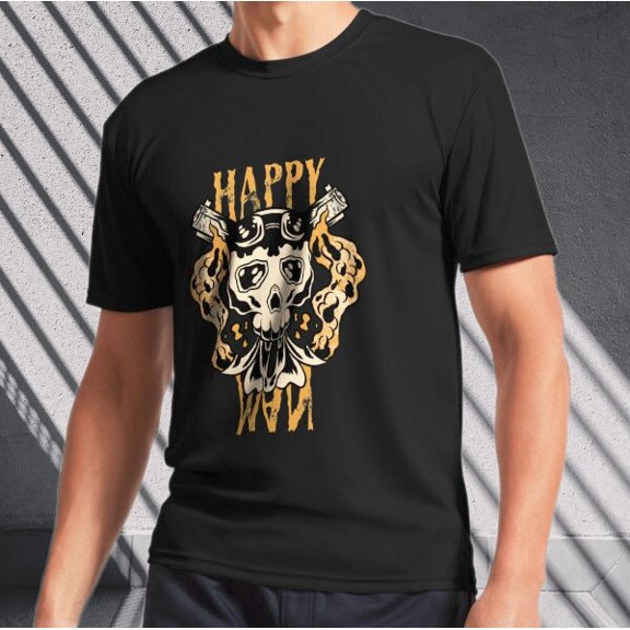 Happy man Active T-Shirt Logo Men's T-Shirt Funny Size S to 5XL