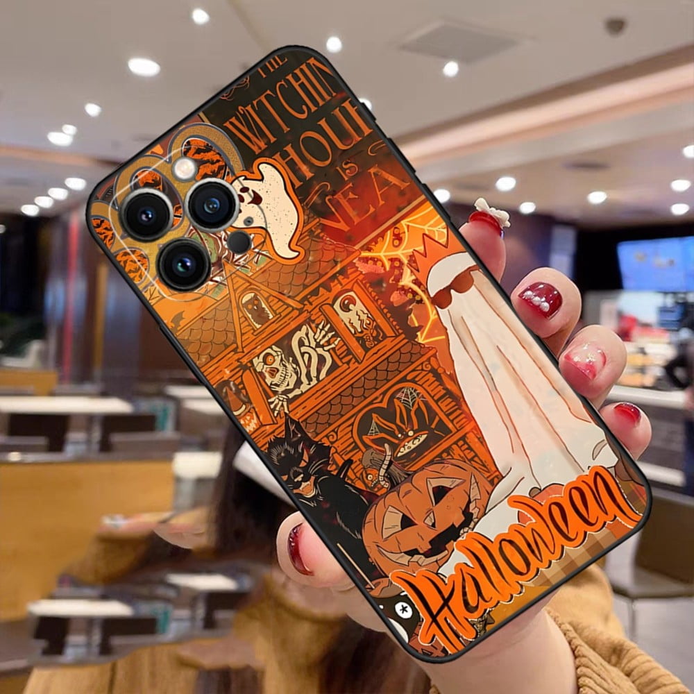 Happy scary halloween Phone Case for iphone 11 15 Pro Max 12 Mini 13 14 X Xr Xs 6 6s 8 7 Plus