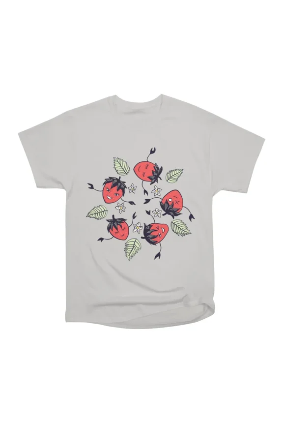 Happy strawberry characters cute spring T-Shirt Tee Gift For Him Merch For Her Apparel For