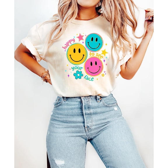 Happy to See Your Face Teacher Shirt, Back to School T-shirt, Teacher Appreciation, First Day of School Tee, Teacher Life T-shirt All Size S-5Xl