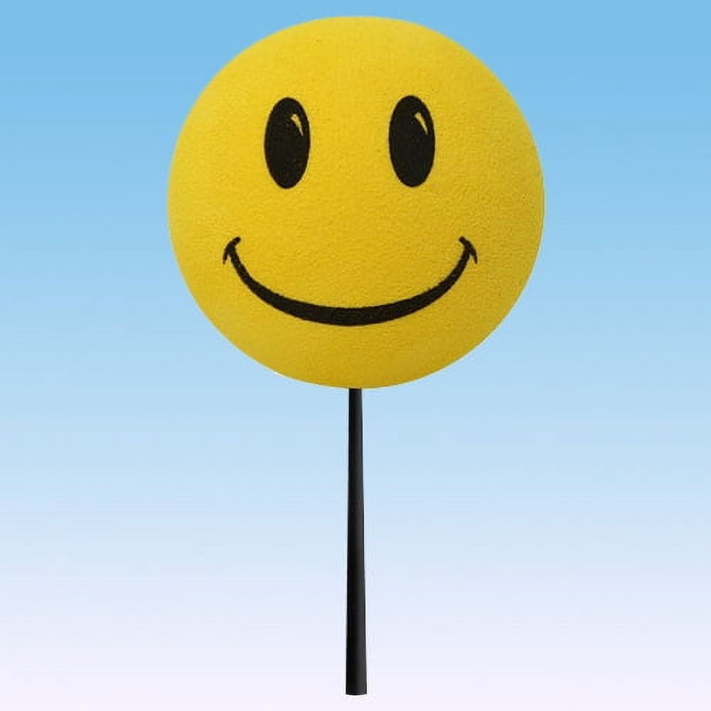 HappyBalls The Original Yellow Happy Smiley Face Car, Truck, SUV, Antenna Ball Auto Accessory
