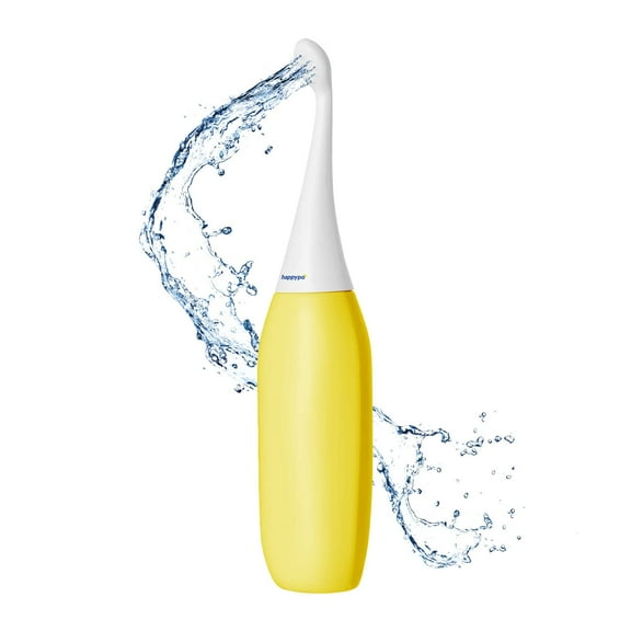HappyPo Original Portable Bidet Attachment, Yellow with Eco-Friendly, BPA-Free